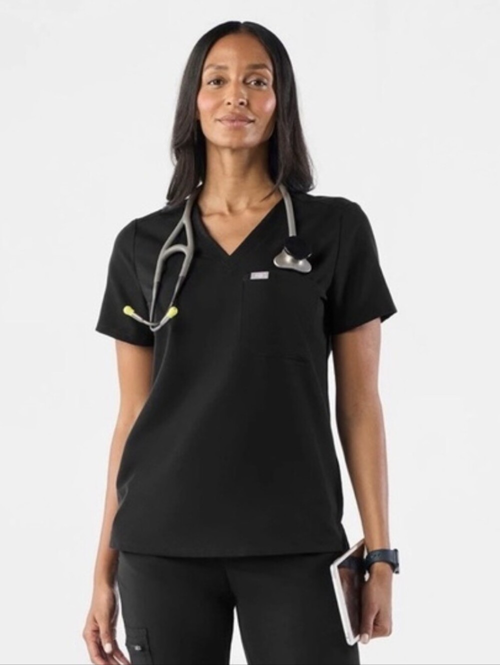Figs Black FIONx Catarina Scrub Top Size XL